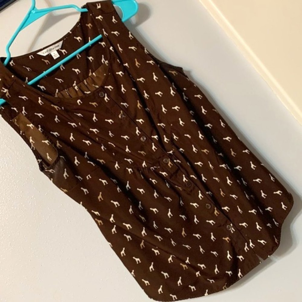 Croft & Barrow Giraffe print sleeveless – Adult Large